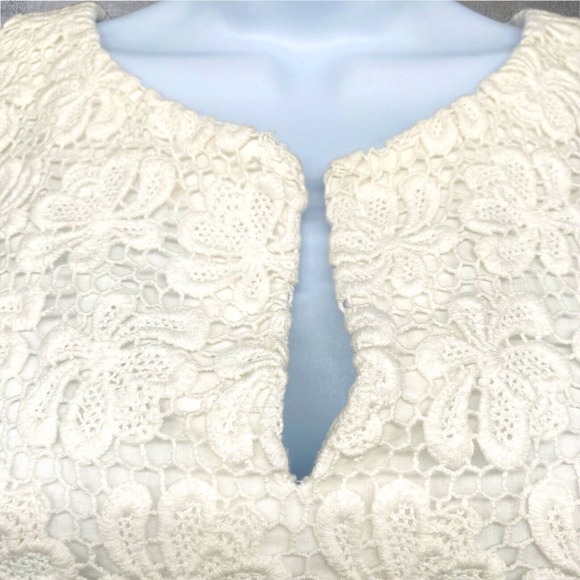 $228 Lilly Pulitzer Mini Strapless‎ Crochet Dress Size 2 White Fitted - Picture 11 of 13